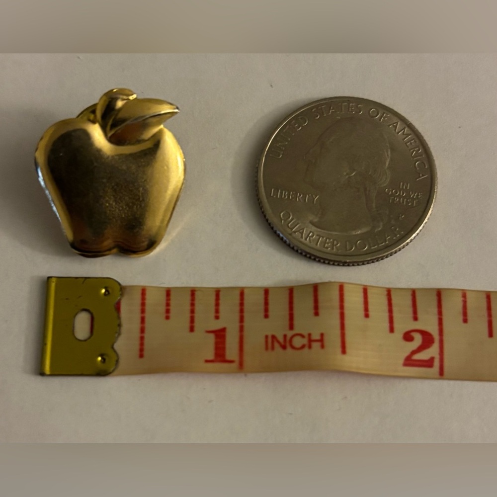 Gold Apple Brooch